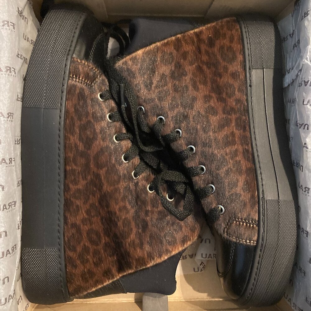FRAU Verona Leopard Hair-Calf High-Top, EU 40, New in Box, Made in Italy